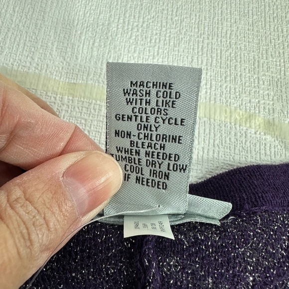 NWT Catherines knit metallic floral ruffle open front cardigan size 2X - Picture 7 of 8